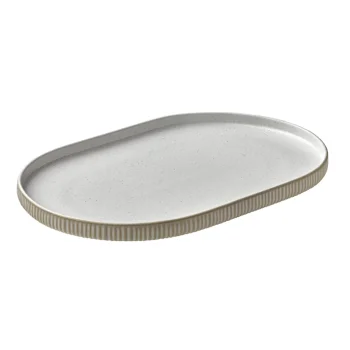 Playground Oval Platter 11-3/4"L x 7-7/8"W x 1"H coupe - White - Case of 6