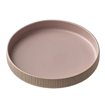 Playground Round Plate 9-1/2" dia. x 1-5/8"H deep high rim - Rose - Case of 6