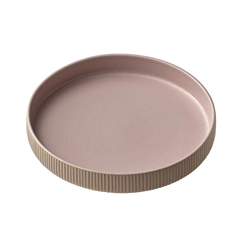 Playground Round Plate 9-1/2" dia. x 1-5/8"H deep high rim - Rose - Case of 6 Playground Round Plate 9-1/2" dia. x 1-5/8"H deep high rim - Rose - Case of 6