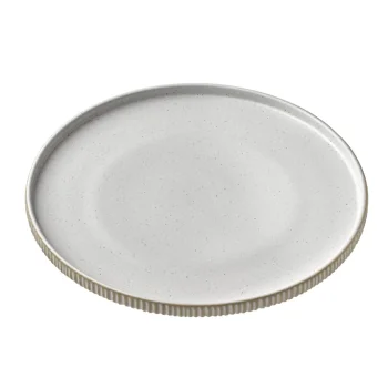Playground Round Plate 10-5/8" dia. x 2-1/2"H flat high rim - White - Case of 6