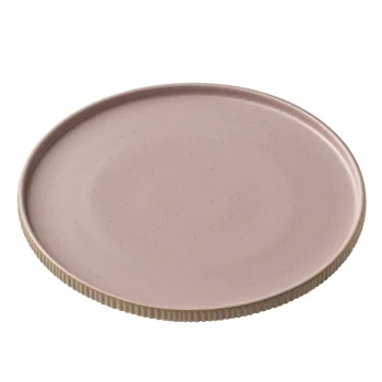 Playground Round Plate 8-1/4" dia. x 1"H flat high rim - Rose - Case of 6