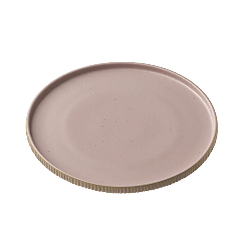 Playground Round Plate 8-1/4" dia. x 1"H flat high rim - Rose - Case of 6 Playground Round Plate 8-1/4" dia. x 1"H flat high rim - Rose - Case of 6