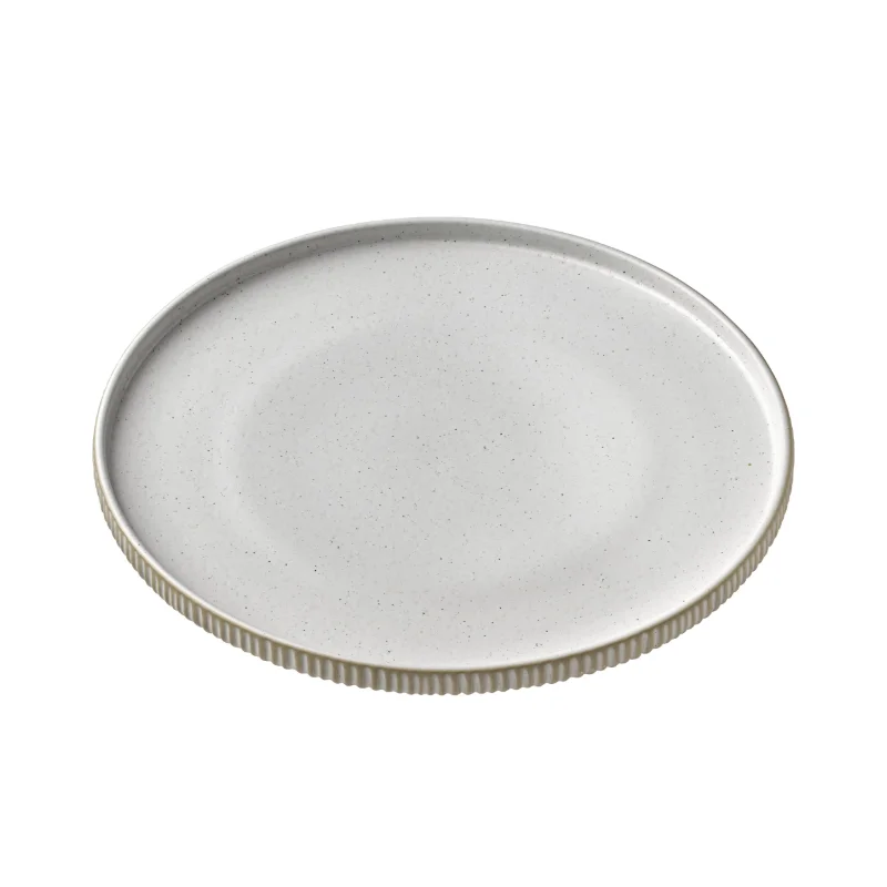Playground Round Plate 8-1/4" dia. x 1"H flat high rim - White - Case of 6 Playground Round Plate 8-1/4" dia. x 1"H flat high rim - White - Case of 6