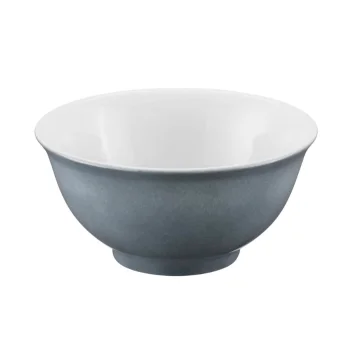 Schonwald Round Bowl 5" dia. - White Interior/Blue Grey Exterior - Case of 12