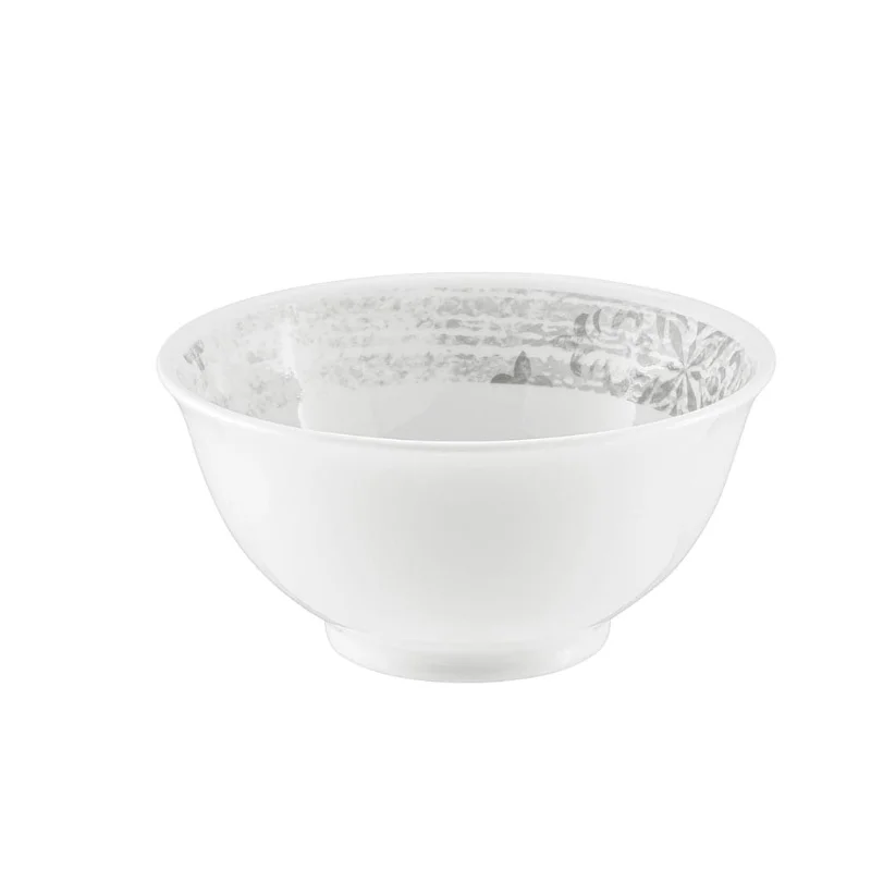 Schonwald Round Bowl 5" dia. - Structure Grey with Ornaments - Case of 12 Schonwald Round Bowl 5" dia. - Structure Grey with Ornaments - Case of 12