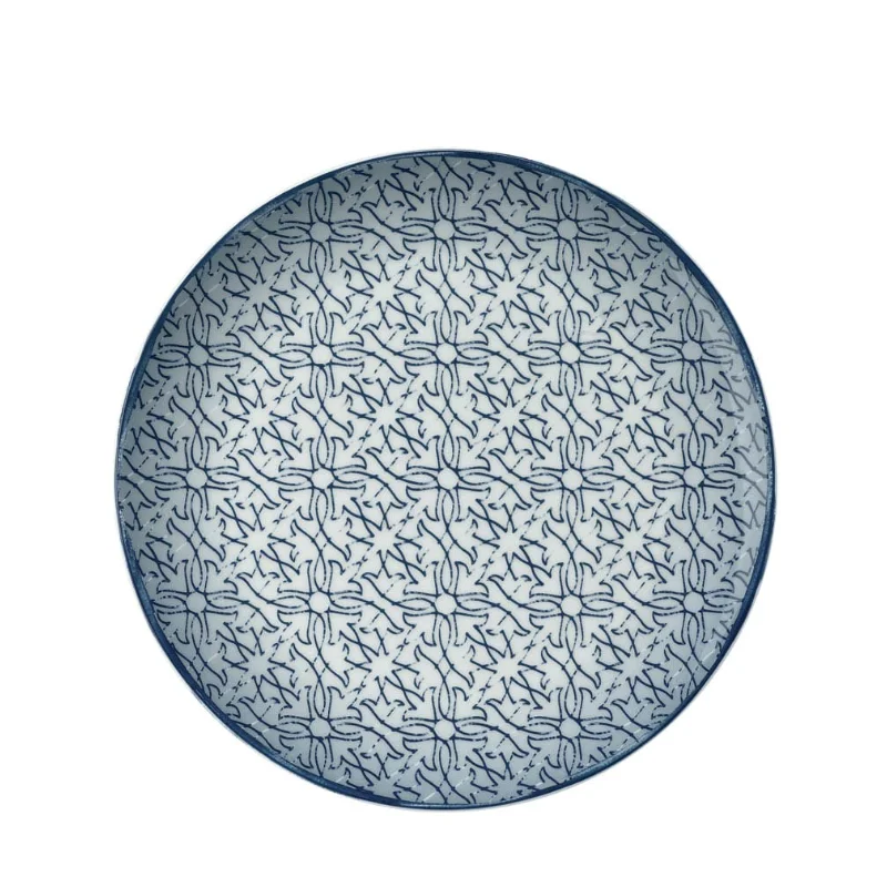 Schonwald Round Plate 12-5/8" dia. coupe - Dark Blue with Ornaments - Case of 6 Schonwald Round Plate 12-5/8" dia. coupe - Dark Blue with Ornaments - Case of 6