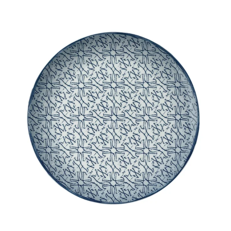 Schonwald Round Plate 11" dia. coupe - Dark Blue with Ornaments - Case of 6 Schonwald Round Plate 11" dia. coupe - Dark Blue with Ornaments - Case of 6