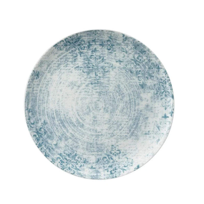Schonwald Round Plate 11" dia. coupe - Structure Blue with Ornaments - Case of 6 Schonwald Round Plate 11" dia. coupe - Structure Blue with Ornaments - Case of 6