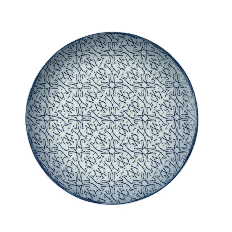 Schonwald Round Plate 6-2/3" dia. coupe - Dark Blue with Ornaments - Case of 12 Schonwald Round Plate 6-2/3" dia. coupe - Dark Blue with Ornaments - Case of 12