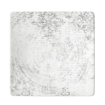 Schonwald Square Plate 7-7/8" x 7-7/8" - Structure Grey - Case of 6