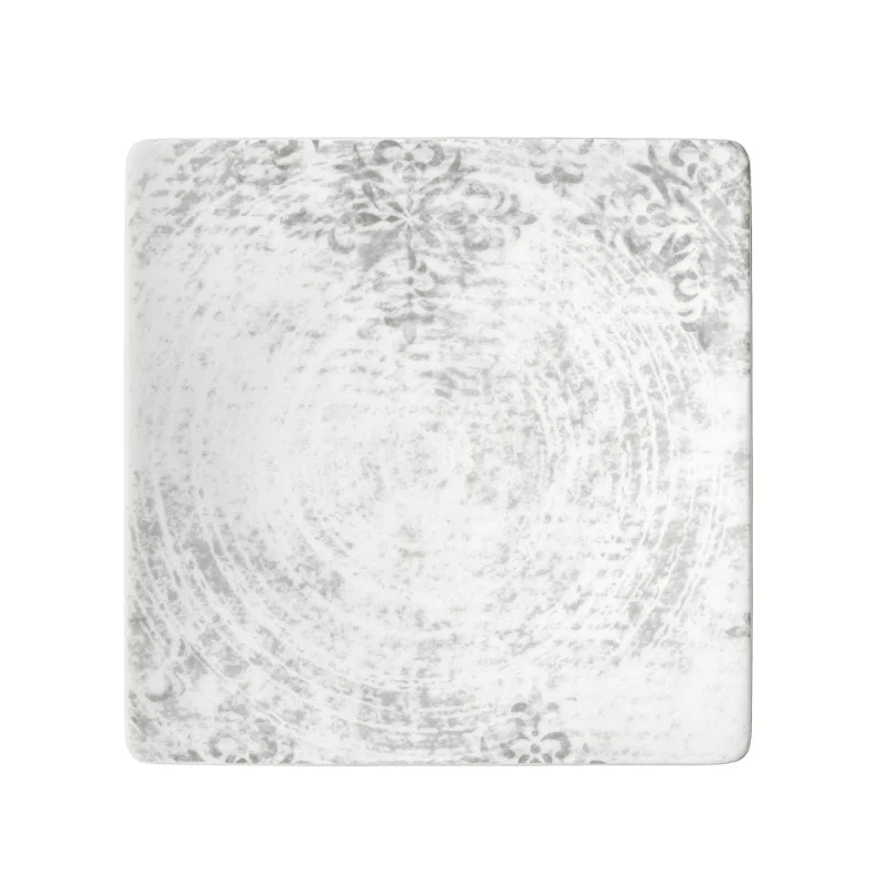 Schonwald Square Plate 7-7/8" x 7-7/8" - Structure Grey - Case of 6