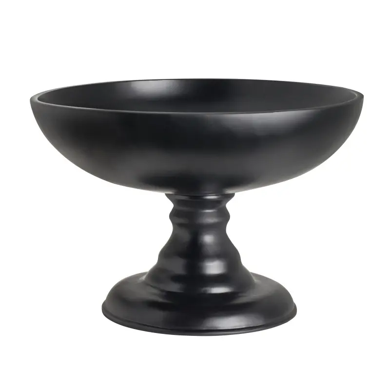Folio Resin Large Pedestal Bowl Stand 16 in D x 10 3/4 in H Basalt