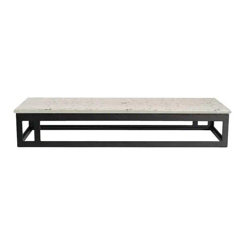 My Glass Studio Rectangular Metal Stand 19 1/2 in x 6 7/8 in x 3 1/4 in Mid Modern Black