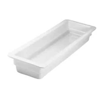 Hall China Half Long Pan 20 3/4 in x 6 3/8 in x 2 1/2 in (2 1/2 qt) Bright White