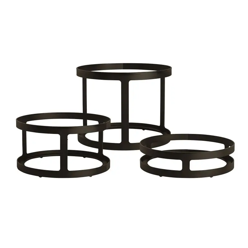 My Glass Studio Display Risers D 8 1/2 in Set Of 3 (Ht 6 5/8 in, 4 3/8 in, 2 3/8 in) Mid Modern Bronze