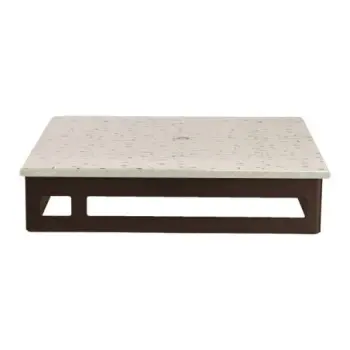 My Glass Studio Square Metal Stand 10 3/8 in x 10 3/8 in x 2 1/8 in Mid Modern Bronze