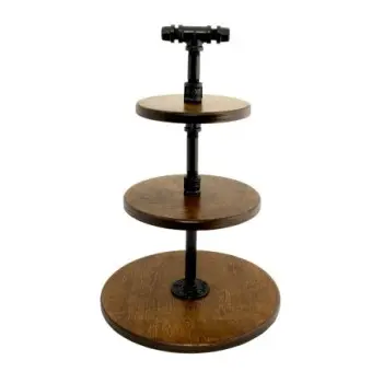 Creations Buffet 3-Tier Stand 14 in x 20 3/4 N (14, 10, 8 Platforms) Chestnut