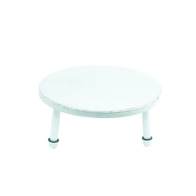 Creations Buffet Platform Stand W Pipe Legs 14 in x 6 3/4 in Aged White