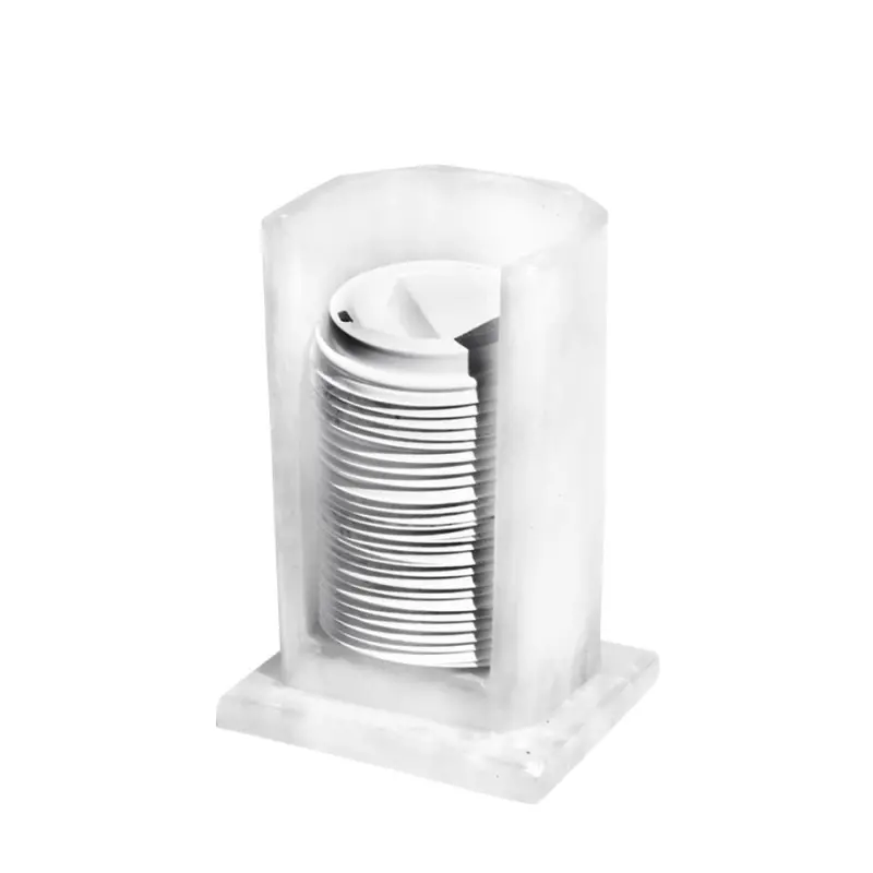 Kenny Mack Cup/Lid Holder Carved 4 1/2 in x 4 1/2 in x 8 in Shell - Set of 6