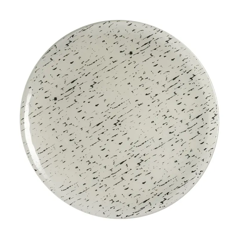 My Glass Studio Serving Platter 13 in x 1 in Mid Modern Cream/Dark Grey - Set of 4 My Glass Studio Serving Platter 13 in x 1 in Mid Modern Cream/Dark Grey - Set of 4