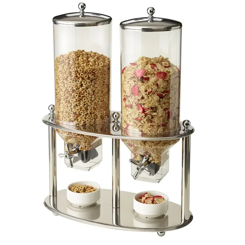 Creations Buffet Double Cereal Dispenser 19 in x 11 in x 31 in (11 L Per Cylinder) Creations Buffet Double Cereal Dispenser 19 in x 11 in x 31 in (11 L Per Cylinder)