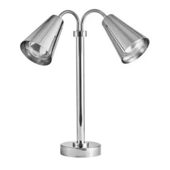 Creations Buffet Portable Heat Lamp Modern Double Heads Daisy Chain 22 in H Stainless Steel
