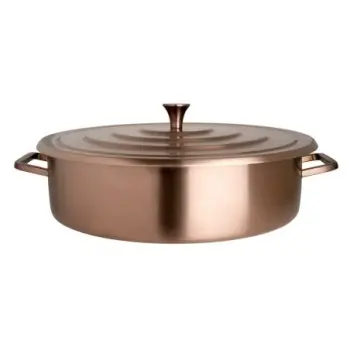 Creations Buffet Homestyle Chafer Round 2 Gal Antique Brushed Bronze (18 in x 15 3/4 in x 5 1/2 in)