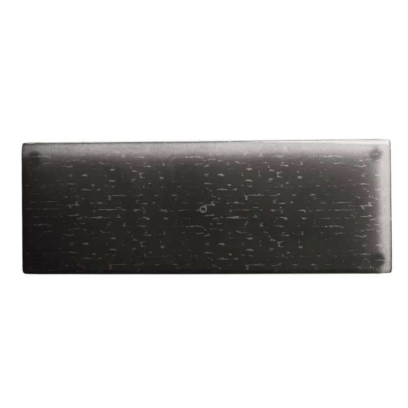 My Glass Studio Footed Board 19 3/4 in x 7 1/8 in x 7/8 in Mid Modern Dark Grey/Cream - Set of 2