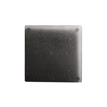 My Glass Studio Square Footed Serving Platter 10 3/4 in x 10 3/4 in x 7/8 in Mid Modern Dark Grey/Cream - Set of 2