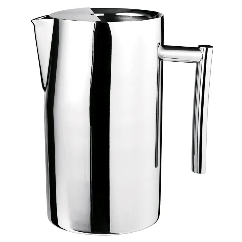 WNK HW/Buffet Water Pitcher withIce Guard 7 1/2 in x 4 5/8 in x 8 1/8 in (2 1/4 qt) Diva Single Wall Mirror Finis