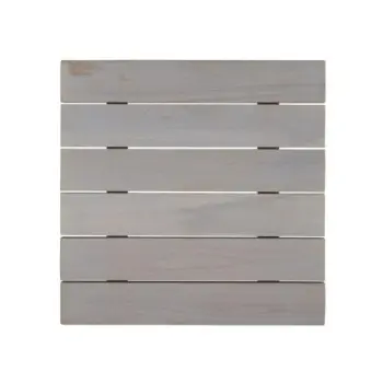 DW Haber Fusion Wood Slatted Shelf 11 in x 11 in Grey Wash