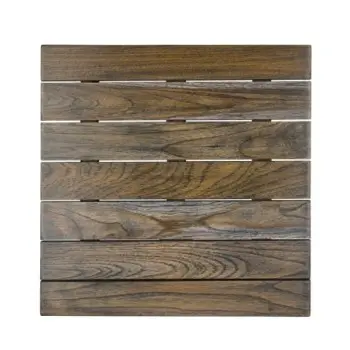DW Haber Fusion Wood Slatted Shelf 12 in x 12 in Ash Grey