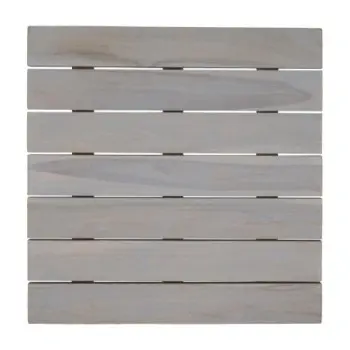 DW Haber Fusion Wood Slatted Shelf 12 in x 12 in Grey Wash