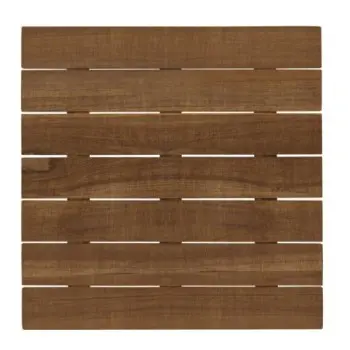DW Haber Fusion Wood Slatted Shelf 12 in x 12 in Teak