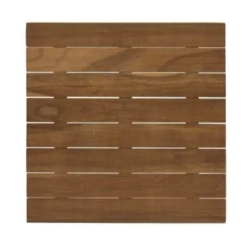 DW Haber Fusion Wood Slatted Shelf 14 in x 14 in Teak