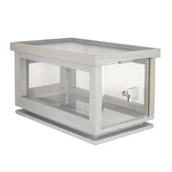 DW Haber Bakery Box W Acrylic Drawer 14 1/4 in x 8 1/2 in x 8 1/2 in Grey Wash