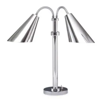 DW Haber Portable Heat Lamp Fusion Double Heads Adjustable Height 20-32 in H Stainless Steel
