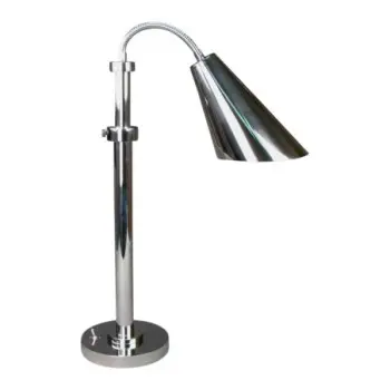 DW Haber Portable Heat Lamp Fusion Single Head Adjustable Height 20-32 in H Stainless Steel