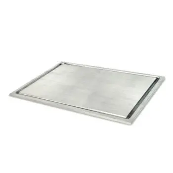 DW Haber Heater Stand Aluminum Plate with Groove 40 in x 14 in x 3/8 in Stainless Steel