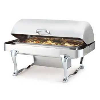 DW Haber Chafer Millennium (8 qt) Rectangle Roll Top Stainless Steel with Chrome Legs