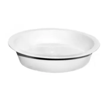 DW Haber Food Pan (2 Gal) Round Chafer Ceramic Bright White
