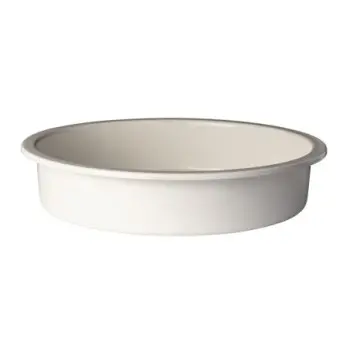 DW Haber Food Pan For 1 1/2 And 2 Gal Round Chafer Stainless Steel White