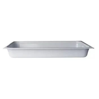 DW Haber Food Pan (8 qt) Rectangle For Hinged Chafer White