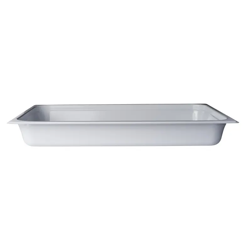 DW Haber Food Pan (8 qt) Rectangle For Hinged Chafer White