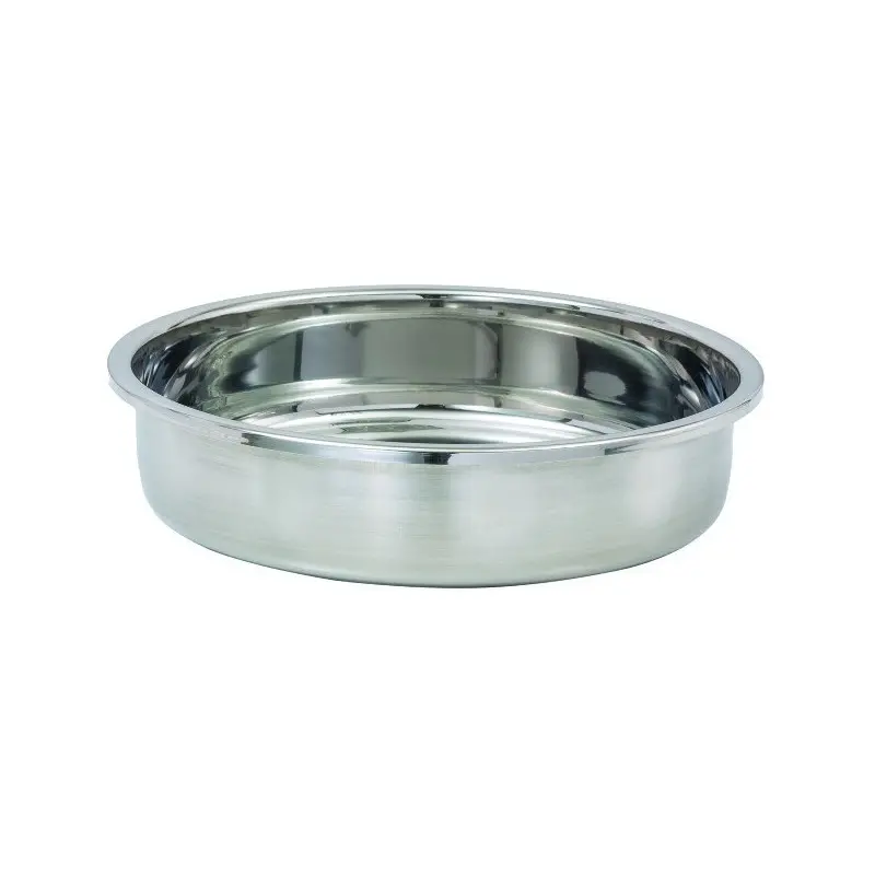 DW Haber Food Pan (4 qt) Round Roll Top And Lift Off Chafers Stainless Steel