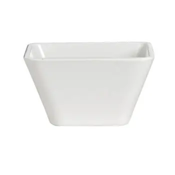 Delfin Hospitality Square Bowl 5 1/8 in x 5 1/8 in x 2 3/4 in (18 1/2 oz) Quadro White - Set of 24