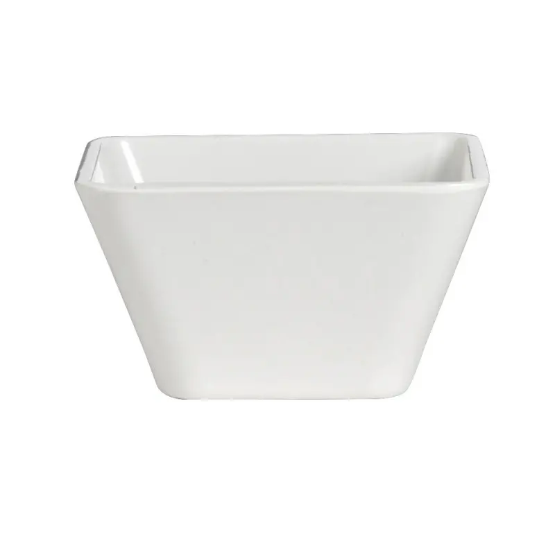 Delfin Hospitality Square Bowl 5 1/8 in x 5 1/8 in x 2 3/4 in (18 1/2 oz) Quadro White - Set of 24