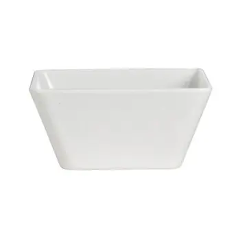Delfin Hospitality Square Bowl 7 in x 7 in x 3 1/4 in (1 1/2 qts) Quadro White - Set of 12