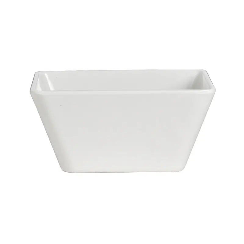 Delfin Hospitality Square Bowl 7 in x 7 in x 3 1/4 in (1 1/2 qts) Quadro White - Set of 12