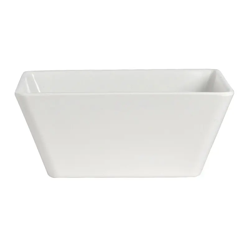 Delfin Hospitality Square Bowl 9 1/2 in x 9 1/2 in x 4 in (3 1/2 qts) Quadro White - Set of 12